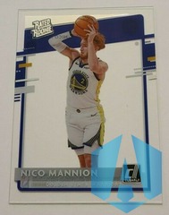 2020-21 Panini Donruss Clearly Basketball #68 Nico Mannion Base Rookie Warriors